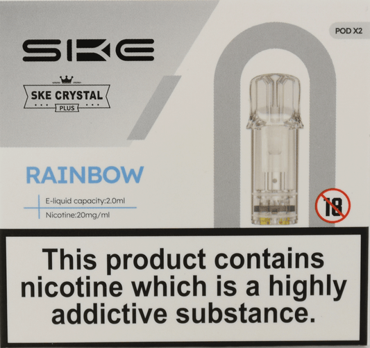 Rainbow - SKE Crystal Plus - 2ml Prefilled Pods (2x Pods) - Rolling Refills - Crystal Plus Pod - Rolling Refills