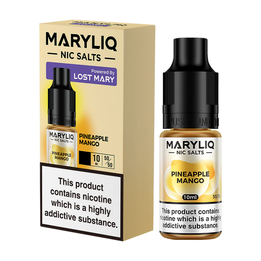 Maryliq - The Official Lost Mary Nic Salt 10ml - Pineapple Mango - Lost Mary - E-Liquid - Rolling Refills