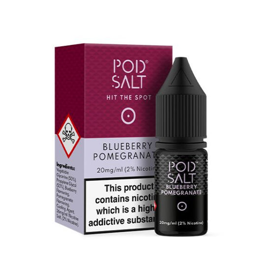 Blueberry Pomegranate - Pod Salts - Core Range Nicotine Salts - 10ml - Pod Salts - E-Liquid - Rolling Refills
