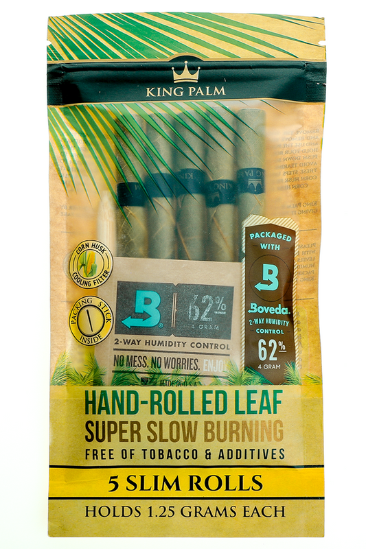 King Palm All Natural Slim Leaf Rolls - 5 Pack - King Palm - Blunt Wrap - Rolling Refills