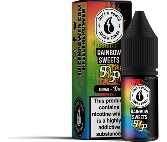 Juice N' Power 50/50 Range - Rainbow Sweets - Juice N' Power - E-Liquid - Rolling Refills