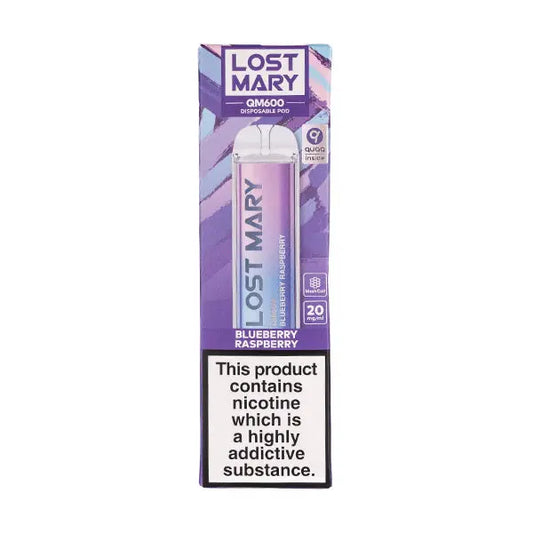 Blueberry Raspberry - Lost Mary QM600 Disposable Vape - Lost Mary - Disposable Vaporiser - Rolling Refills