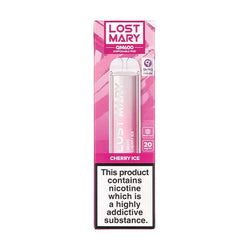 Cherry Ice - Lost Mary QM600 Disposable Vape - Lost Mary - Disposable Vaporiser - Rolling Refills