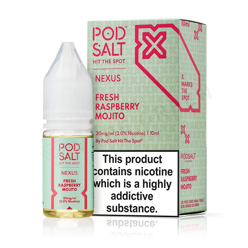 Fresh Raspberry Mojito - Pod Salts - Nexus - 10ml - Pod Salts - E-Liquid - Rolling Refills