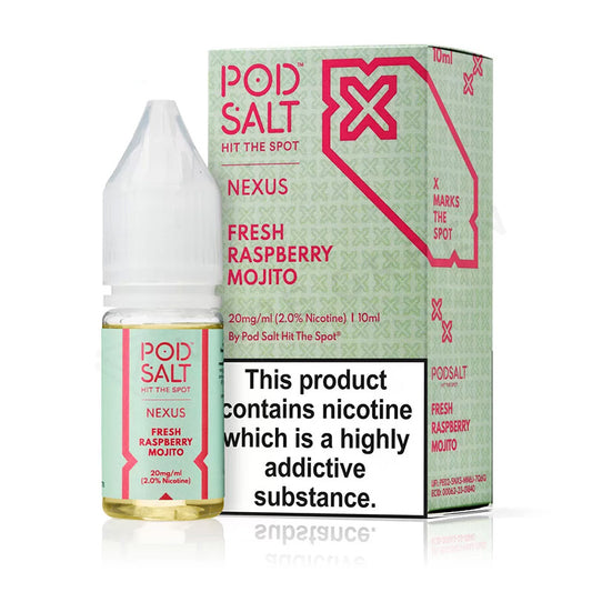 Fresh Raspberry Mojito - Pod Salts - Nexus - 10ml - Pod Salts - E-Liquid - Rolling Refills