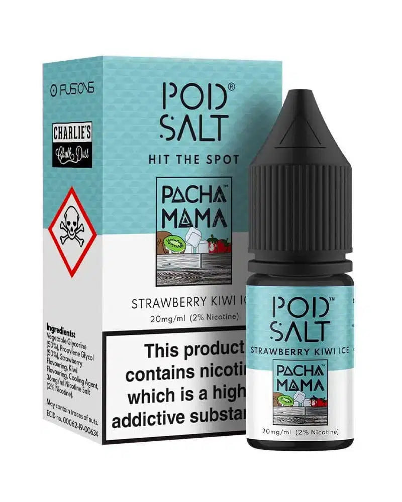 Pacha mama Strawberry Kiwi  - Pod Salts - Fusions - 10ml - Pod Salts - E-Liquid - Rolling Refills