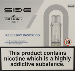 Blueberry Raspberry - SKE Crystal Plus - 2ml Prefilled Pods (2x Pods) - SKE - Crystal Plus Pod - Rolling Refills