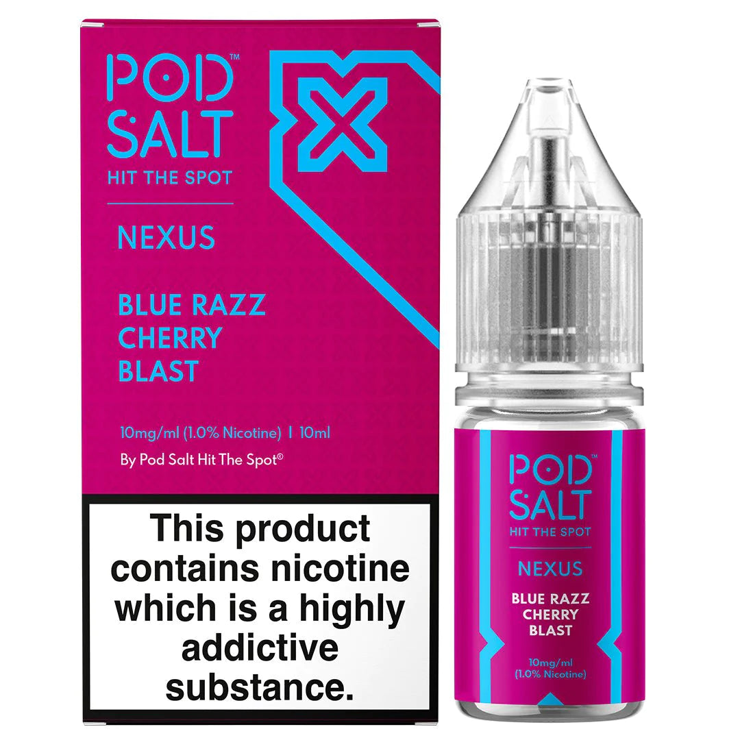 Blue Razz Cherry Blast - Pod Salts - Nexus - 10ml - Pod Salts - E-Liquid - Rolling Refills