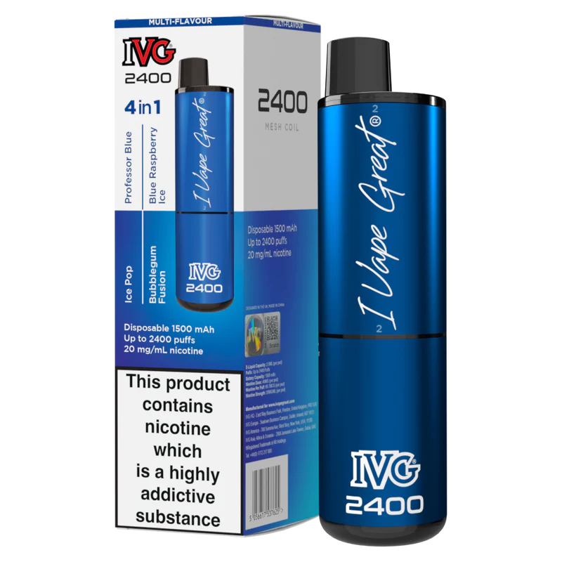 Multi-Flavour Blue Edition - IVG 2400 Disposable Vape Pod Kit - IVG - Disposable Vaporiser - Rolling Refills