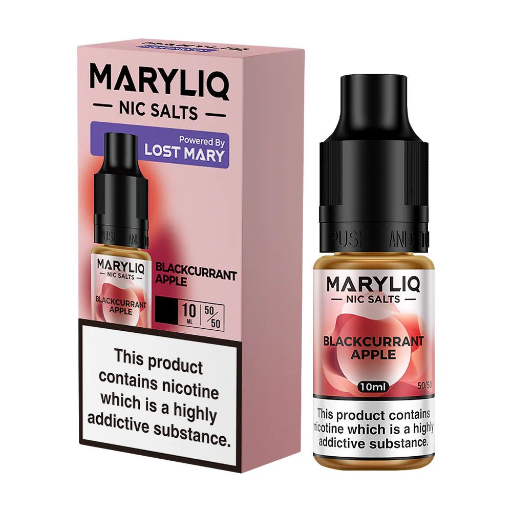 Maryliq - The Official Lost Mary Nic Salt 10ml - Blackcurrant Apple - Lost Mary - E-Liquid - Rolling Refills
