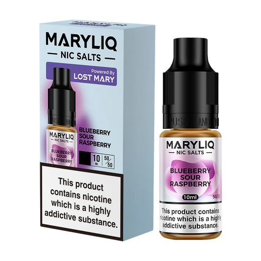 Maryliq - The Official Lost Mary Nic Salt 10ml - Blueberry Sour Raspberry - Lost Mary - E-Liquid - Rolling Refills