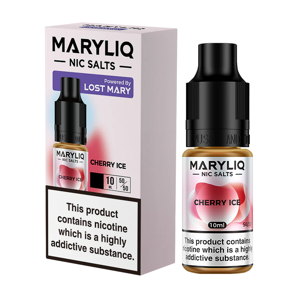Maryliq - The Official Lost Mary Nic Salt 10ml - Cherry Ice - Lost Mary - E-Liquid - Rolling Refills