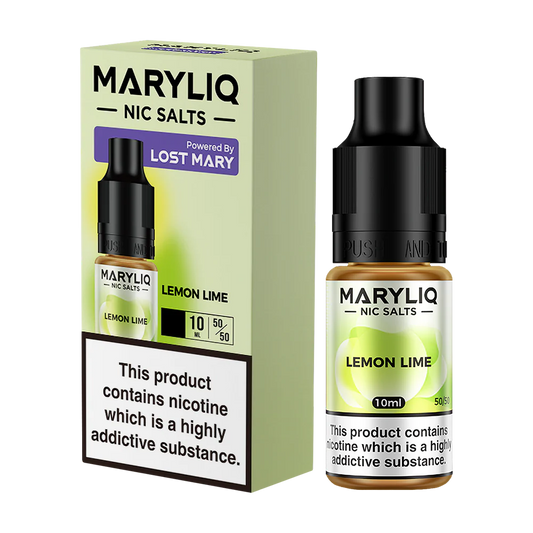 Maryliq - The Official Lost Mary Nic Salt 10ml - Lemon Lime - Lost Mary - E-Liquid - Rolling Refills