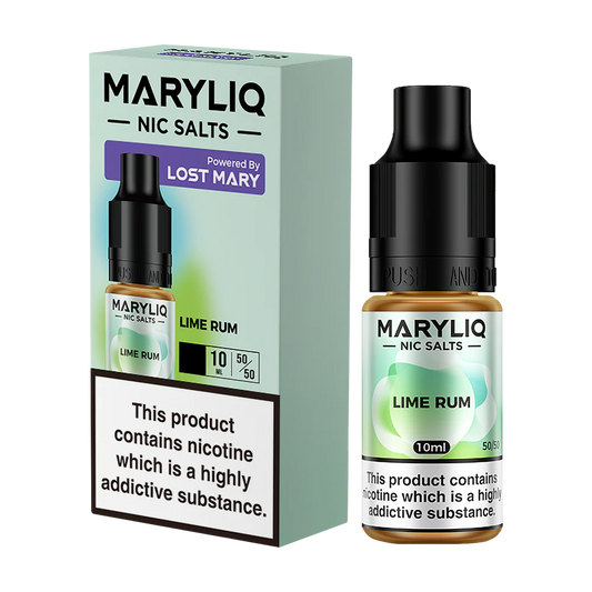 Maryliq - The Official Lost Mary Nic Salt 10ml - Lime Rum - Lost Mary - E-Liquid - Rolling Refills