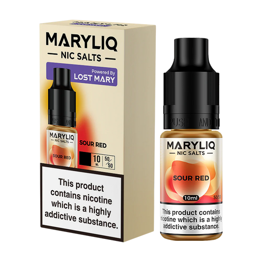 Maryliq - The Official Lost Mary Nic Salt 10ml - Sour Red - Lost Mary - E-Liquid - Rolling Refills