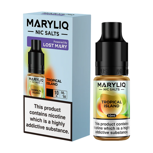 Maryliq - The Official Lost Mary Nic Salt 10ml - Tropical Island - Lost Mary - E-Liquid - Rolling Refills