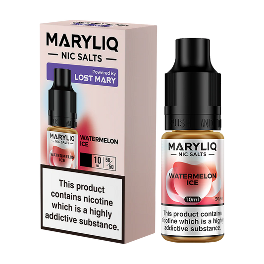 Maryliq - The Official Lost Mary Nic Salt 10ml - Watermelon Ice - Lost Mary - E-Liquid - Rolling Refills