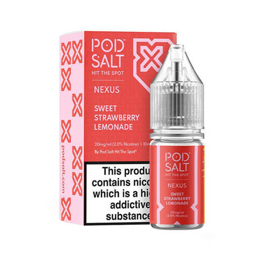 Sweet Strawberry Lemonade - Pod Salts - Nexus - 10ml - Pod Salts - E-Liquid - Rolling Refills