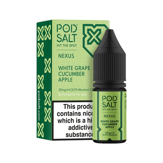 White Grape Cucumber Apple - Pod Salts - Nexus - 10ml - Pod Salts - E-Liquid - Rolling Refills