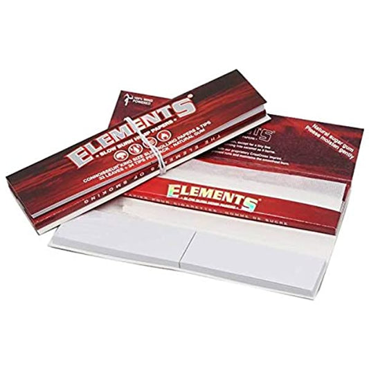 Elements Red Slow Burn Hemp Kingsize Slim Connoisseur Papers - Elements - Rolling Papers - Rolling Refills