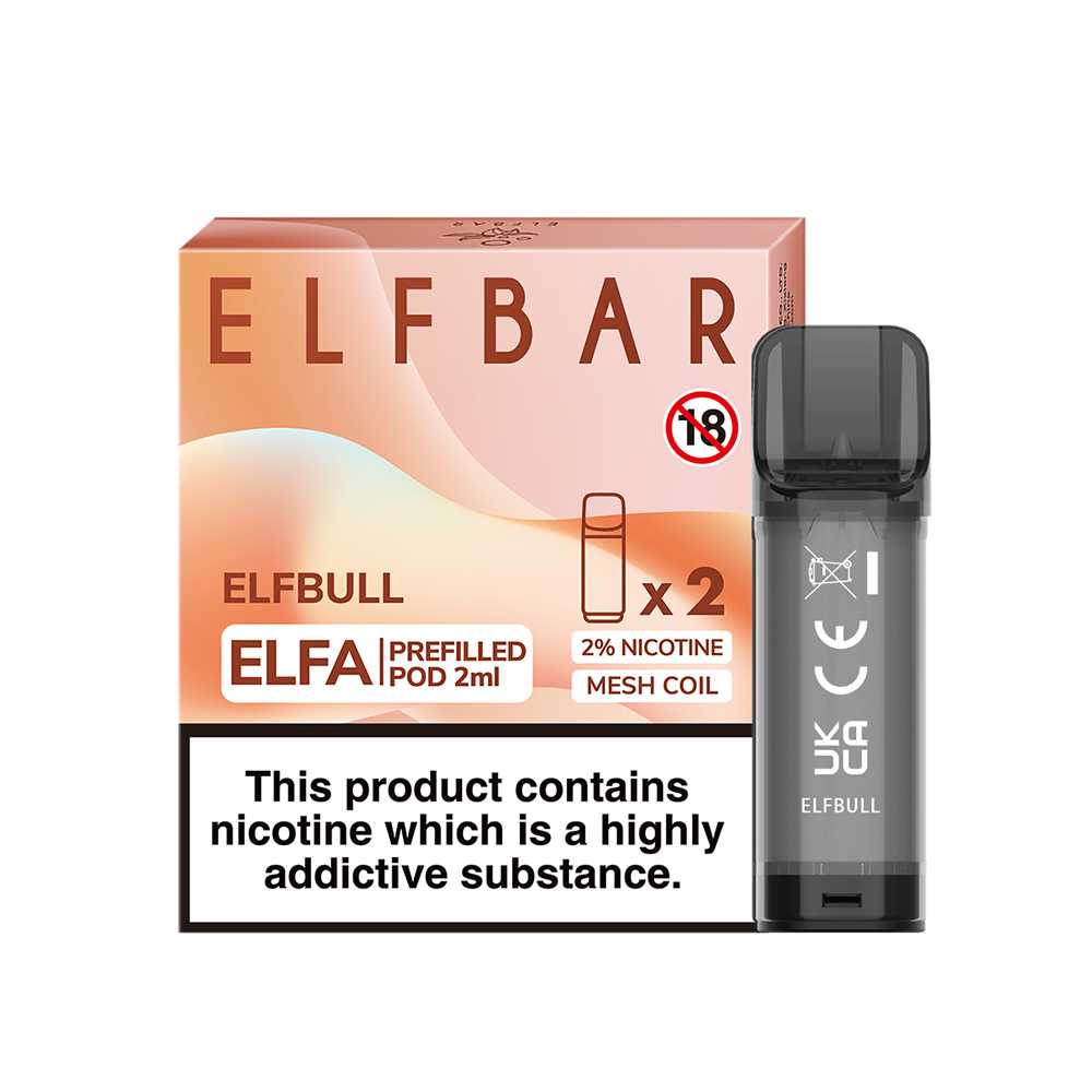 Elf Bull - Elf Bar ELFA - 2ml Pre-filled Pod (2x Pods) - Elf Bar - Elfa Pods - Rolling Refills