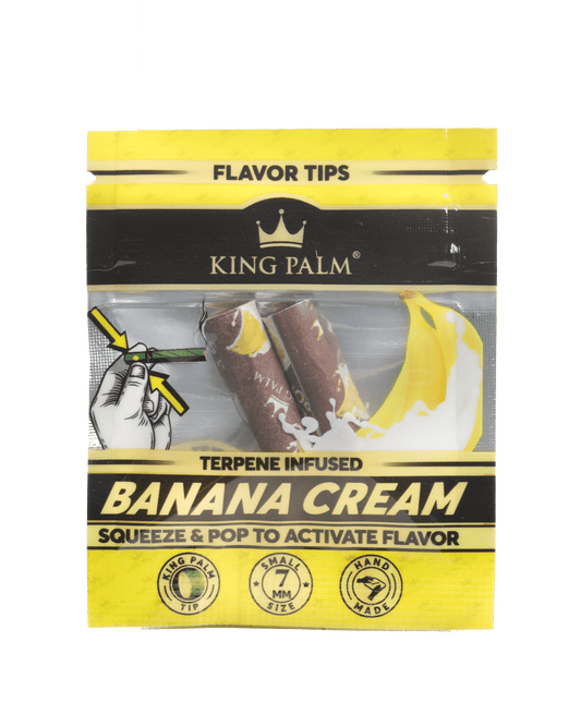 King Palm Flavour Tips - Banana Cream - 2 Pack - King Palm - Blunt Wrap - Rolling Refills