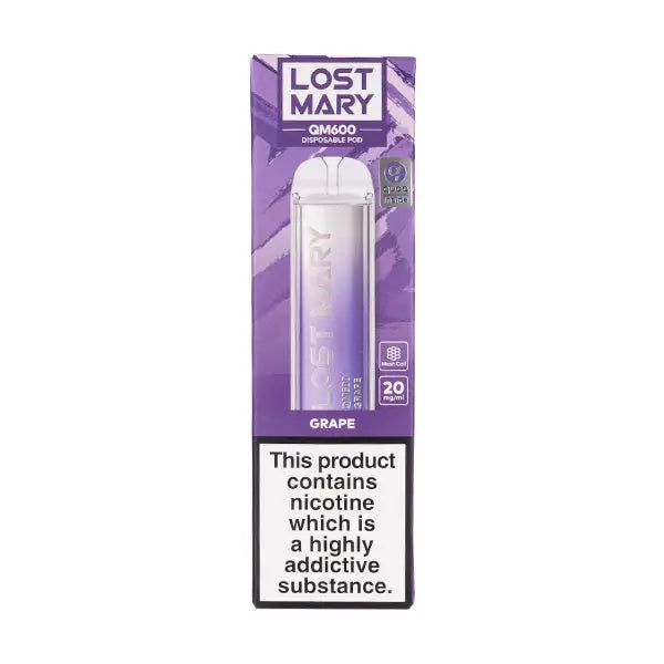 Grape - Lost Mary QM600 Disposable Vape - Lost Mary - Disposable Vaporiser - Rolling Refills