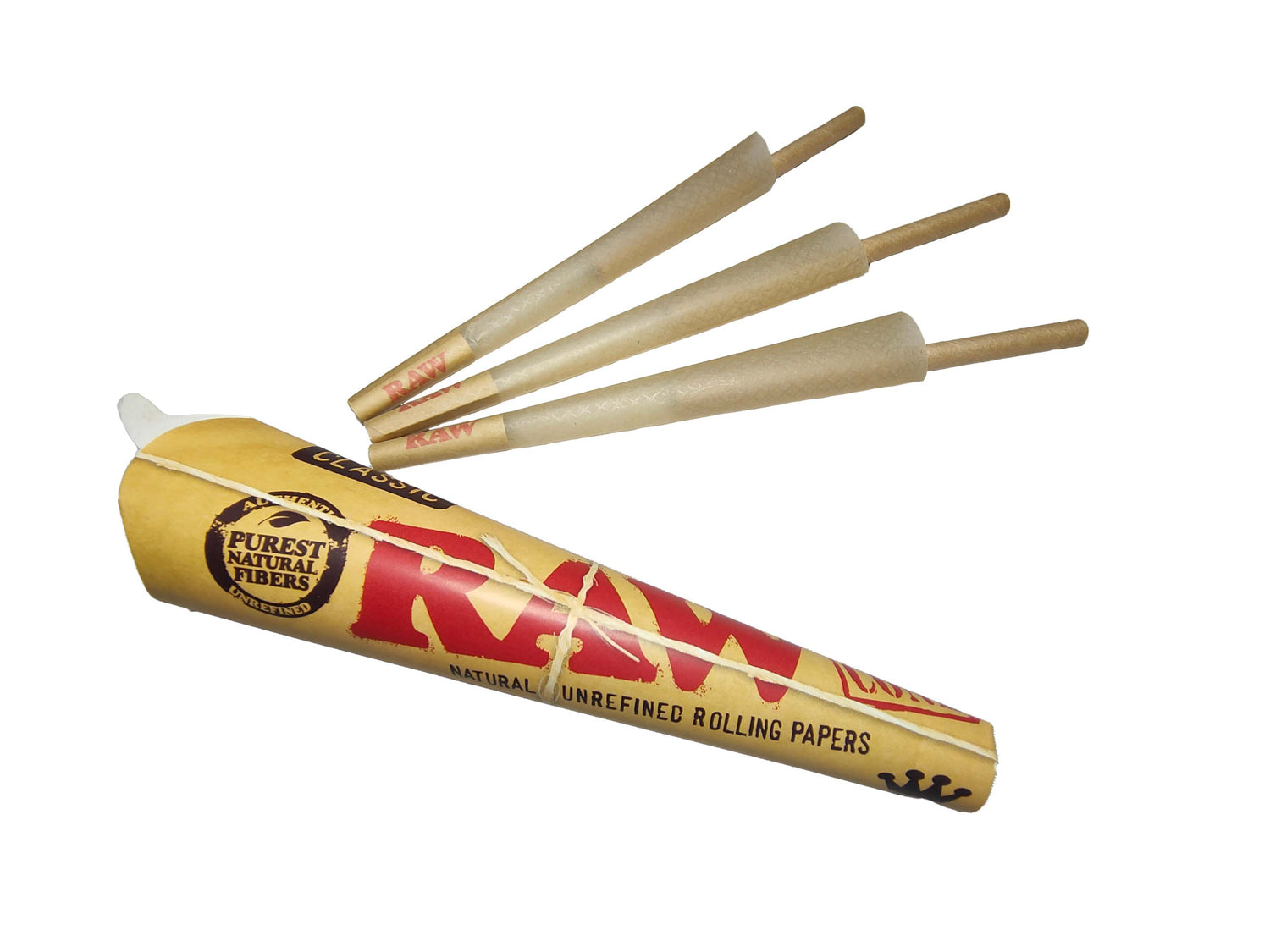 RAW King Size Classic Pre-Rolled Cones - 3 Cones - RAW - Rolling Papers - Rolling Refills