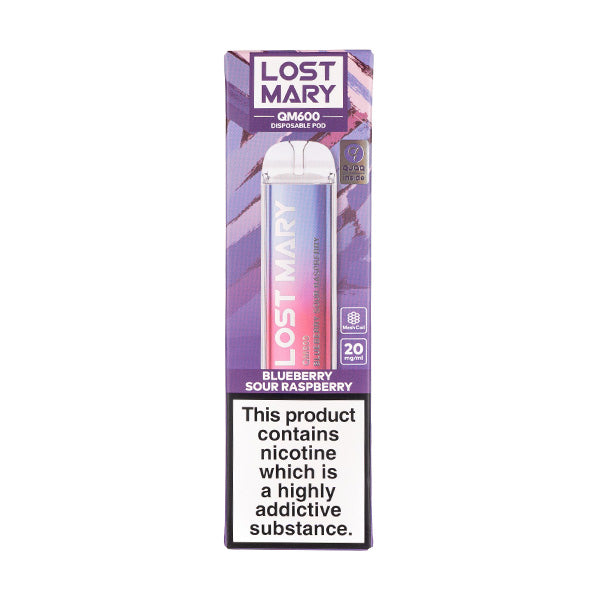 Blueberry Sour Raspberry - Lost Mary QM600 Disposable Vape - Lost Mary - Disposable Vaporiser - Rolling Refills