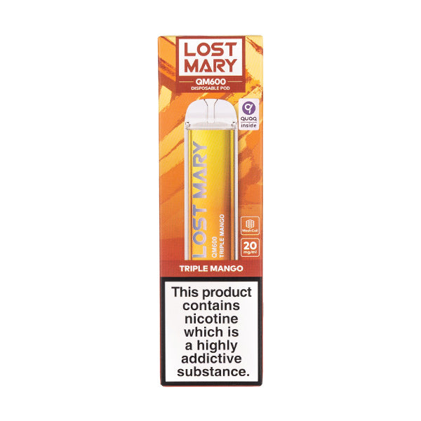 Triple Mango - Lost Mary QM600 Disposable Vape - Lost Mary - Disposable Vaporiser - Rolling Refills