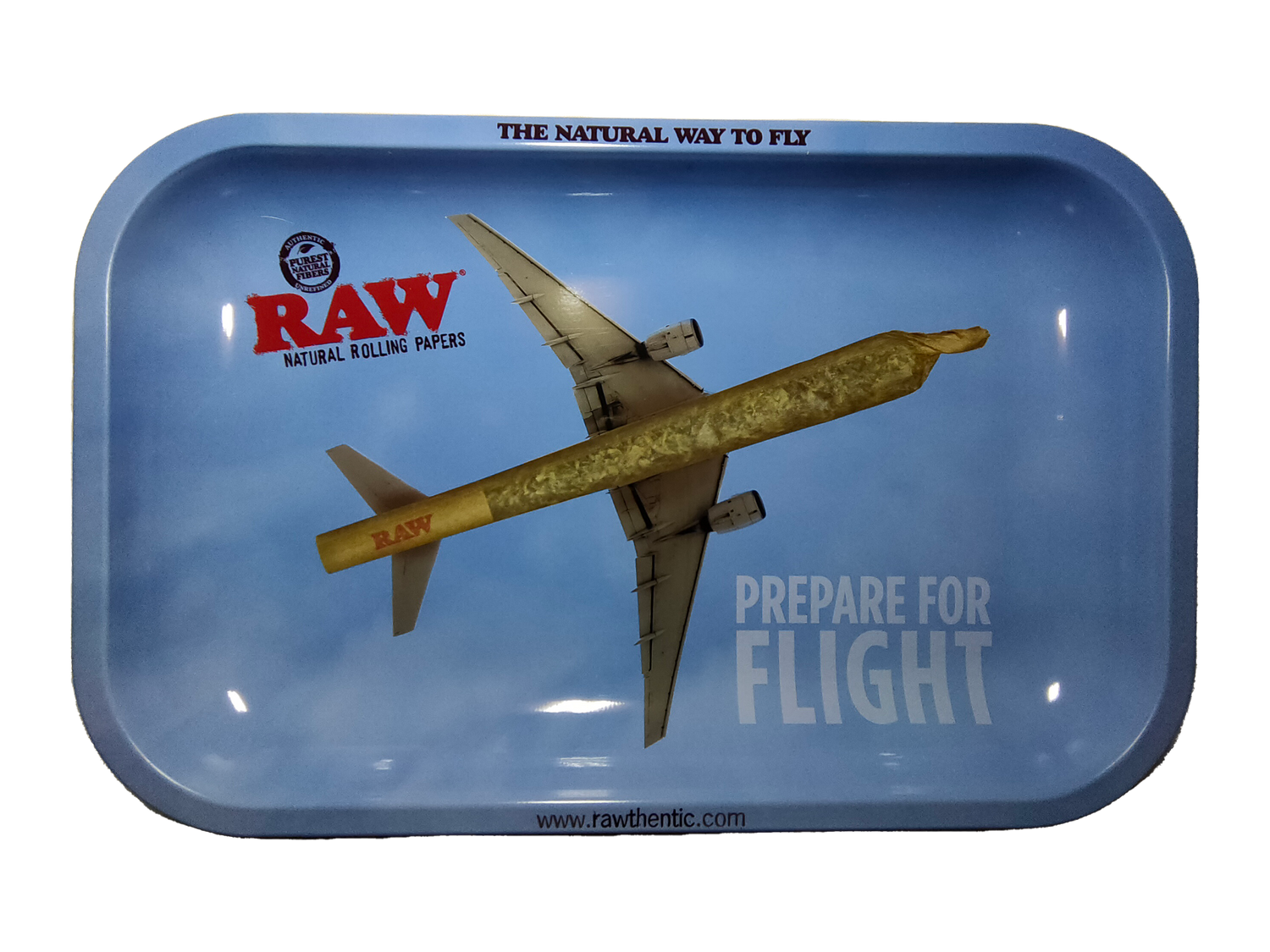 RAWthentic Prepare For Flight Metal Rolling Tray - RAW - Rolling Trays - Rolling Refills
