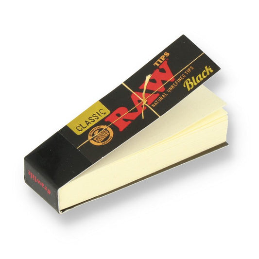 RAW - Classic Black Rolling Tips - RAW - Rolling Tips - Rolling Refills