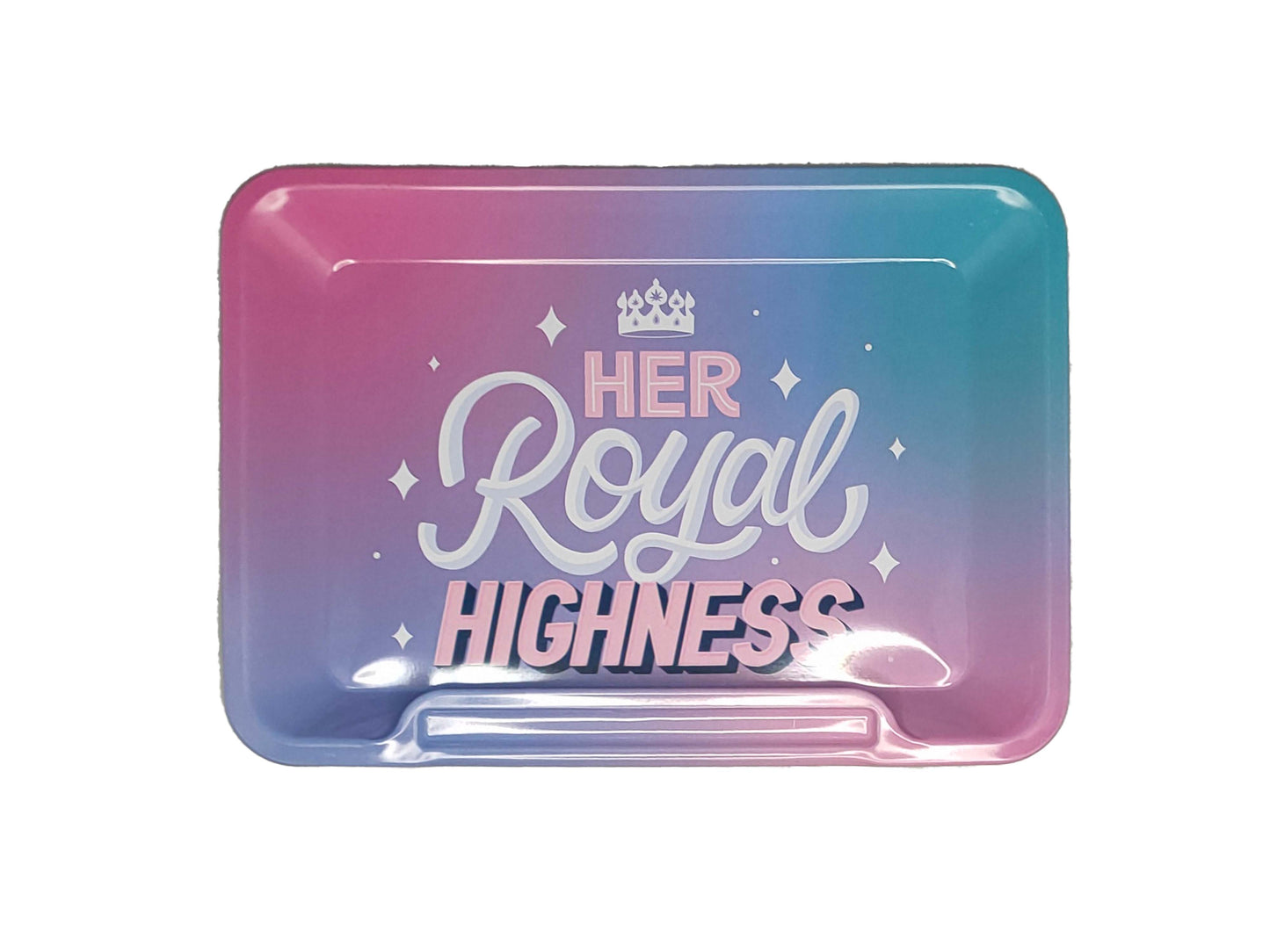 Wise Skies Her Royal Highness Small Metal Rolling Tray - 20 x 15cm - Wise Skies - Rolling Trays - Rolling Refills
