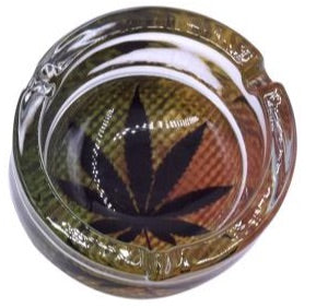 Chongz Discreet Rasta Leaf Leaf Glass Ashtray - Chongz - Ash Tray - Rolling Refills