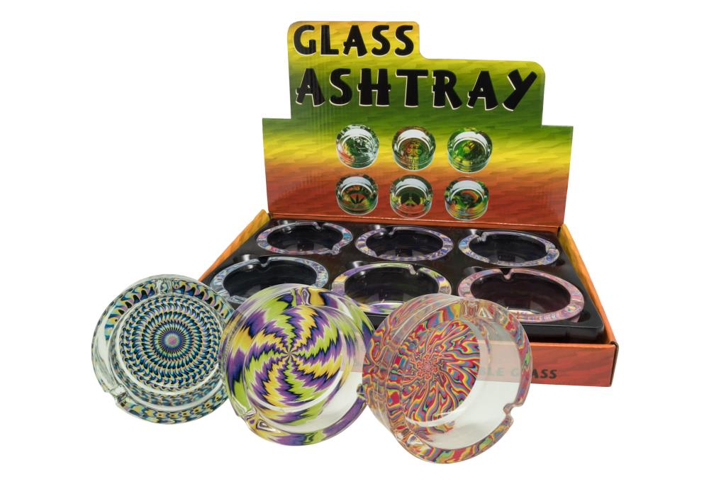 Chongz phsycadelic Glass Ashtray - Single - Chongz - Ash Tray - Rolling Refills