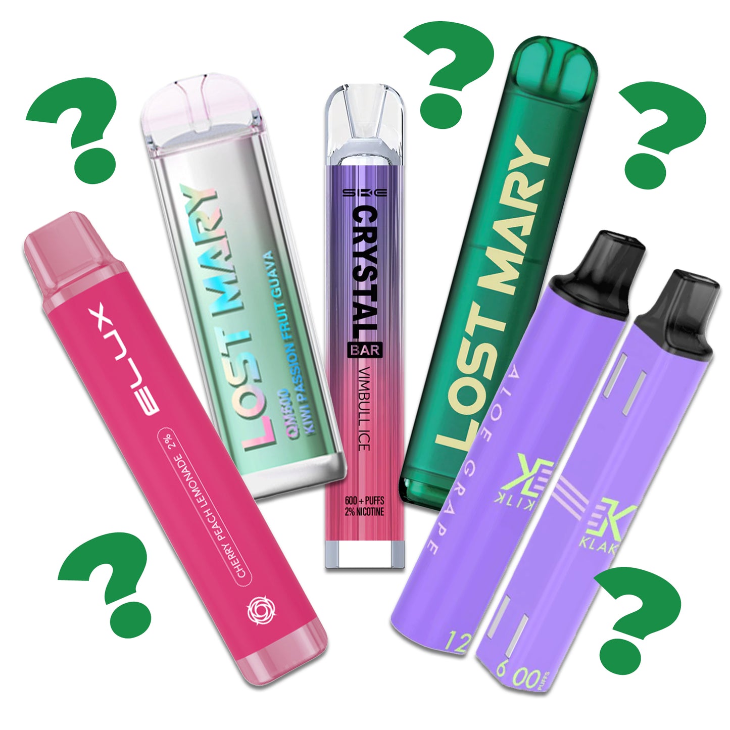 Disposable Vapes Mystery Bundle - 5 Pack - Rolling Refills - Disposable Vaporiser - Rolling Refills