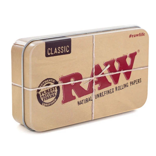 RAW Metal Tobacco Tin - Classic - RAW - Smoking Accessories - Rolling Refills