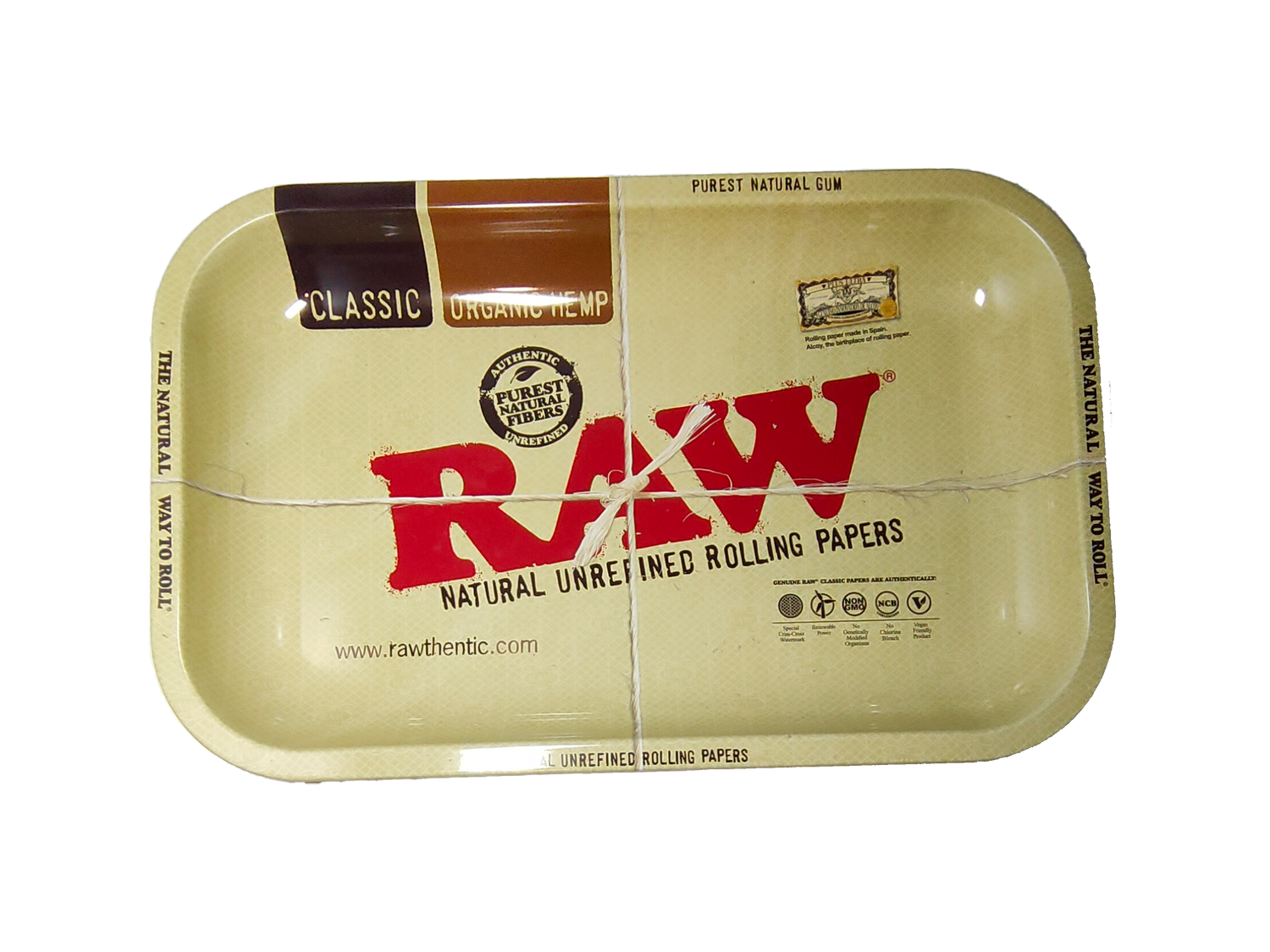 RAWthentic Classic Metal Rolling Tray - 17.5cm x 27.5cm - RAW - Rolling Trays - Rolling Refills