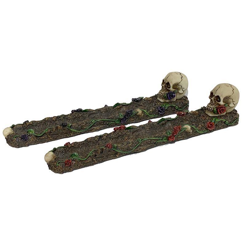 Skull & Roses Incense Holder Burner - Rolling Refills - Accessories - Rolling Refills